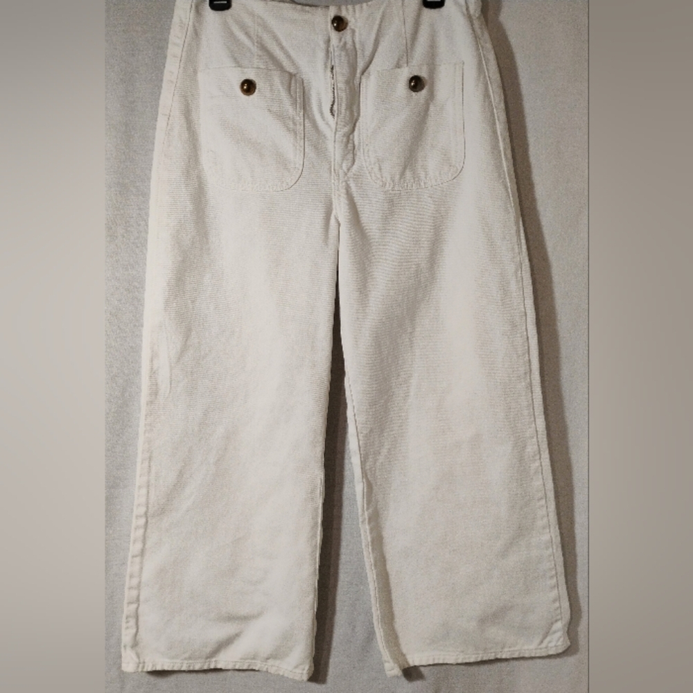 Zara The Marine Wide Leg Crop Jeans